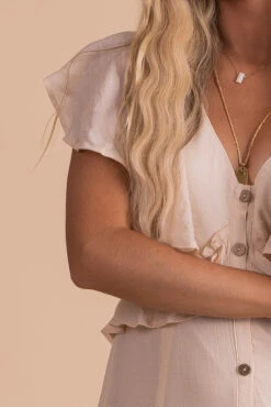 I'm With You Button Front Maxi Dress - Off White 9 I'm With You Button Front Maxi Dress - Off White -Outlet Bella Ella Boutique Store i m with you detail 5000x