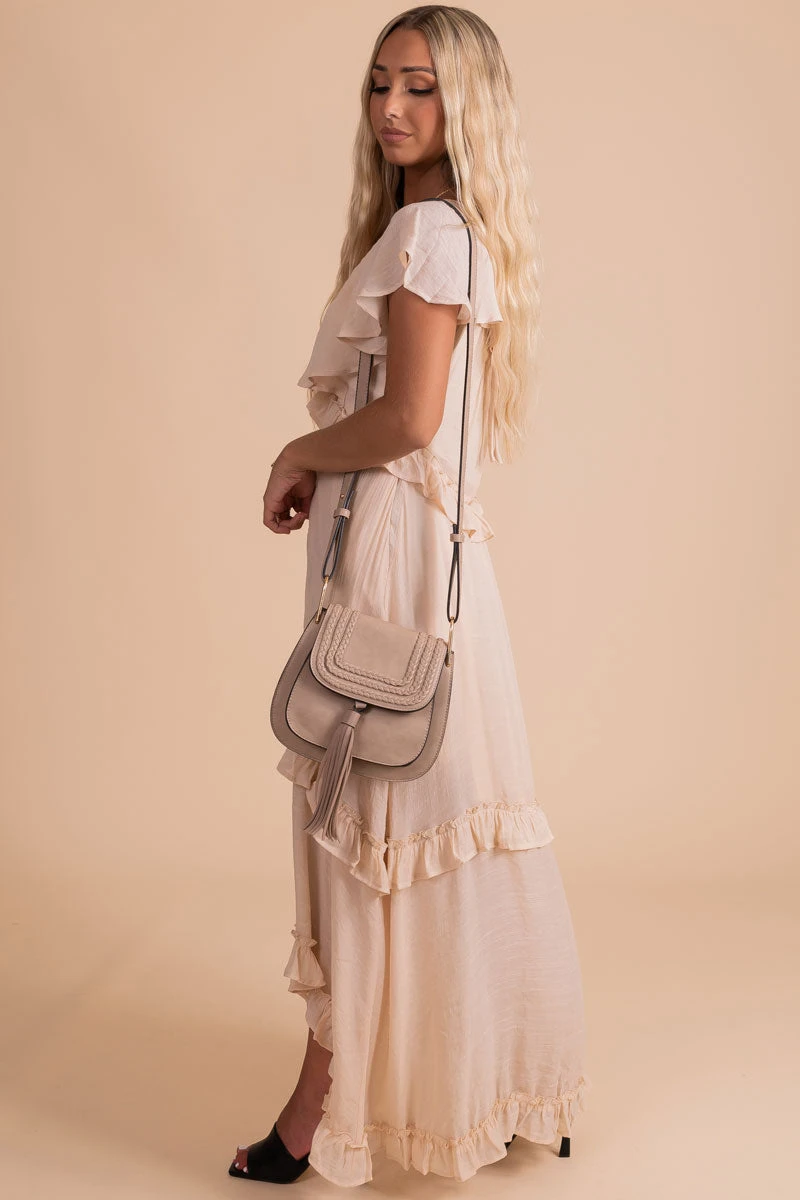 I'm With You Button Front Maxi Dress - Off White 4 I'm With You Button Front Maxi Dress - Off White - Image 2