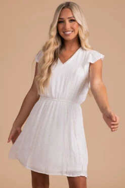 London Bridge Cream Mini Dress