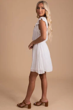 London Bridge Cream Mini Dress -Outlet Bella Ella Boutique Store london bridge side 5000x