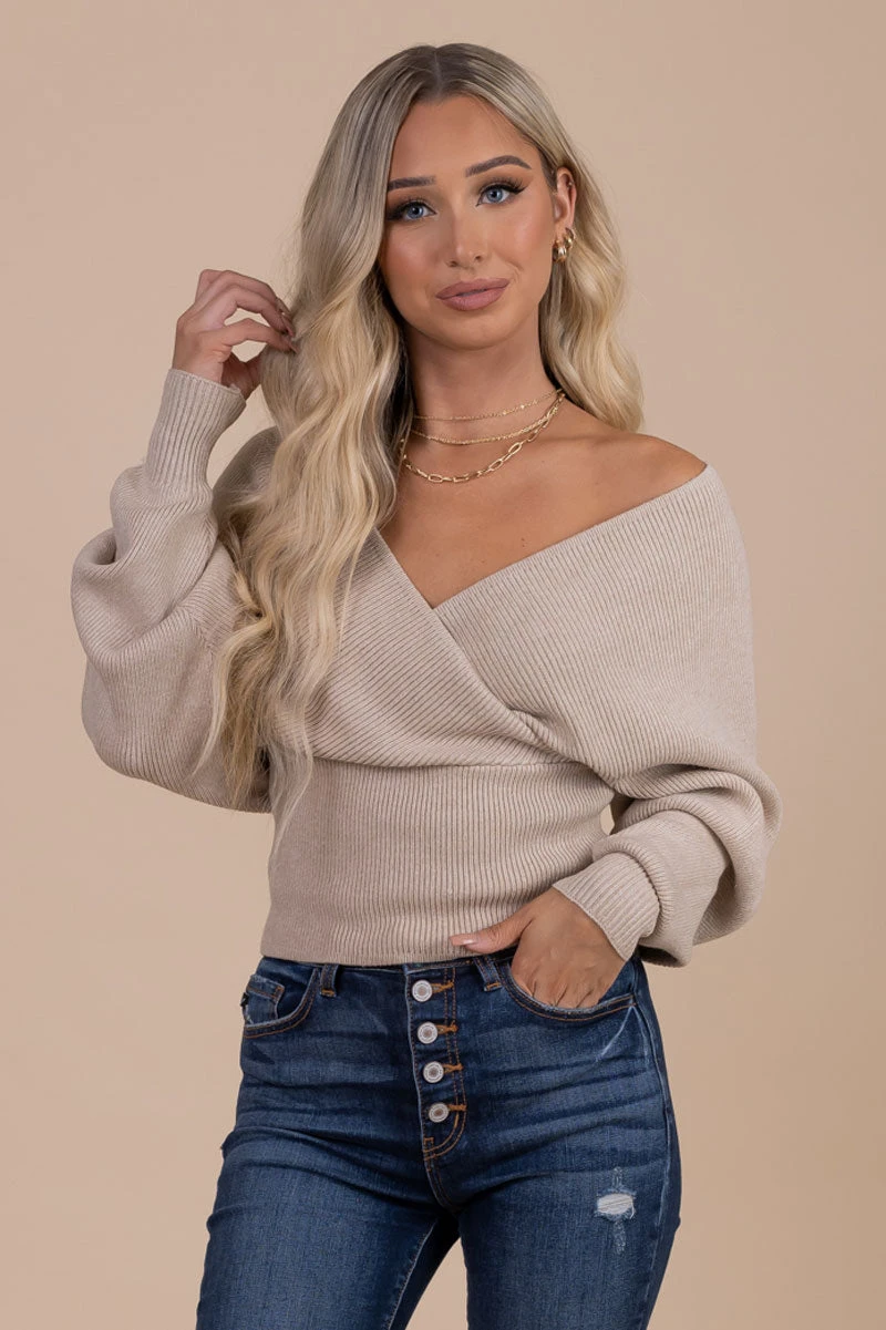 Fall Fondness Long Sleeve Wrap Sweater 7 Fall Fondness Long Sleeve Wrap Sweater - Image 5