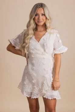 Moving On Textured Mini Dress