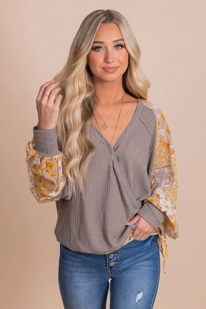 Marigold Medley Faux Wrap Top 7 Marigold Medley Faux Wrap Top - Image 5