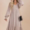 No Place Like You Smocked Long Sleeve Midi Dress -Outlet Bella Ella Boutique Store main 8879284c 2936 42f0 8bd8 a0bcc9eb115f 5000x