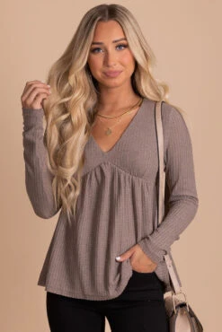 Here With You Long Sleeve Waffle Top -Outlet Bella Ella Boutique Store main 995d669d 7b30 451e a2a3 90193384bd70 5000x