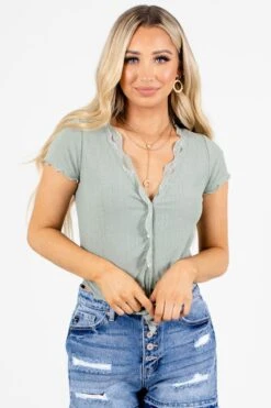 Make Me Smile Button-Up Top -Outlet Bella Ella Boutique Store make me smile front 5000x