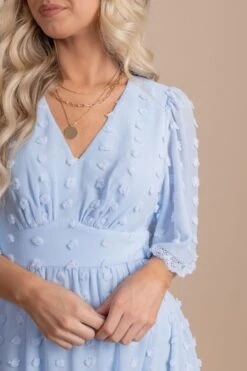 My Moment Midi Dress -Outlet Bella Ella Boutique Store mymomentmidilightbluecloseup 5000x