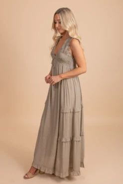 Now Until Forever V-Neck Maxi Dress -Outlet Bella Ella Boutique Store nowuntilforeverv neckmaxidressside 5000x