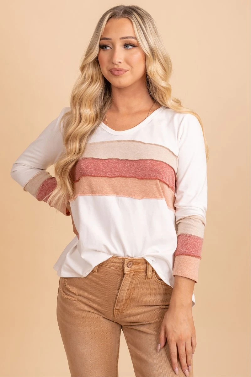 True To Self Color Blocked Striped Top 7 True To Self Color Blocked Striped Top - Image 5