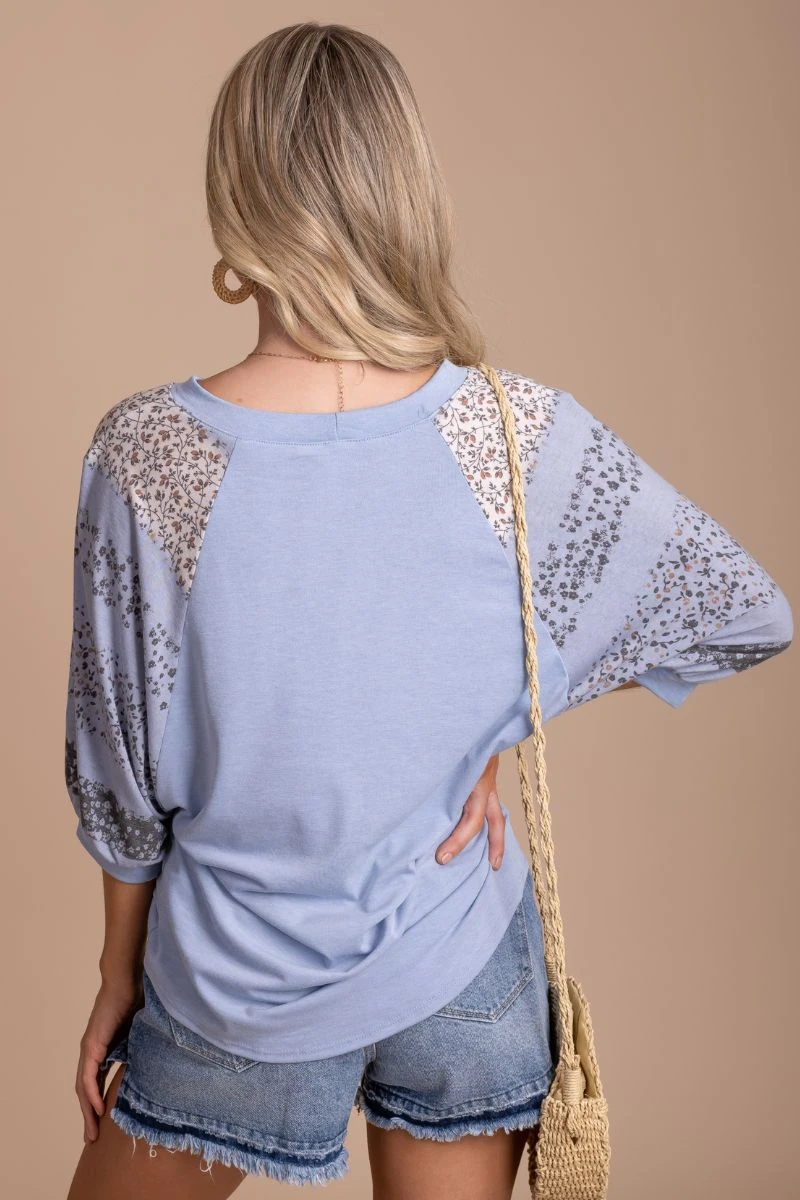 Infinite Love Floral Sleeve Top - Light Brown 10 Infinite Love Floral Sleeve Top - Light Brown - Image 8