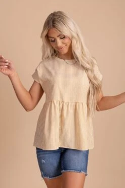 Around Town Peplum Top -Outlet Bella Ella Boutique Store oatmeal 1 e0eff975 8683 425f abd4 d0868d7ecd30 5000x