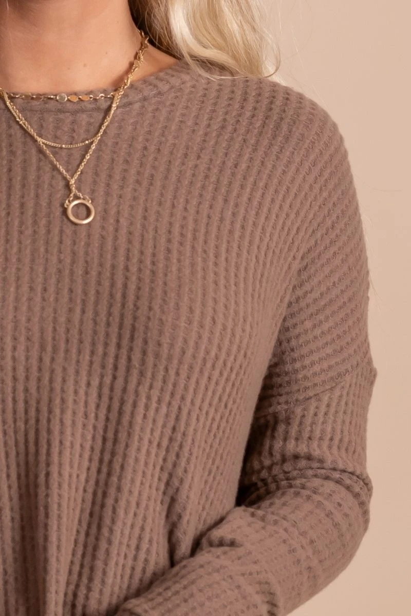 Life Goes On Long Sleeve Waffle Top 19 Life Goes On Long Sleeve Waffle Top - Image 17