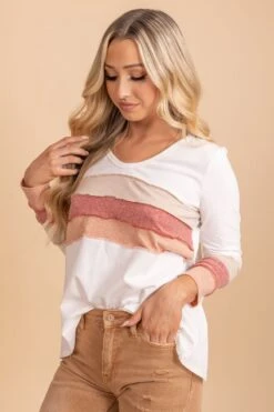 True To Self Color Blocked Striped Top 17 True To Self Color Blocked Striped Top -Outlet Bella Ella Boutique Store oatmeal 3 048c1960 1b5a 4879 929e 9d8dca10262e 5000x
