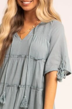 One Day At A Time Maxi Dress -Outlet Bella Ella Boutique Store onedayatatime closeup 5000x