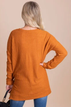Life Goes On Long Sleeve Waffle Top 24 Life Goes On Long Sleeve Waffle Top -Outlet Bella Ella Boutique Store orange back d28a3848 564b 422f 8d55 2c84c5a35fc6 5000x