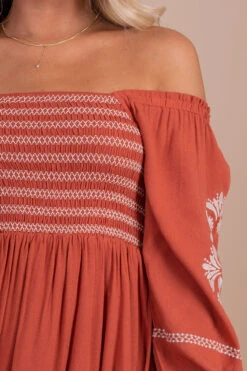 Take A Chance On Me Embroidered Midi Dress 14 Take A Chance On Me Embroidered Midi Dress -Outlet Bella Ella Boutique Store orange detail 425dd8fb 2020 42c4 b3ce bf614228048a 5000x