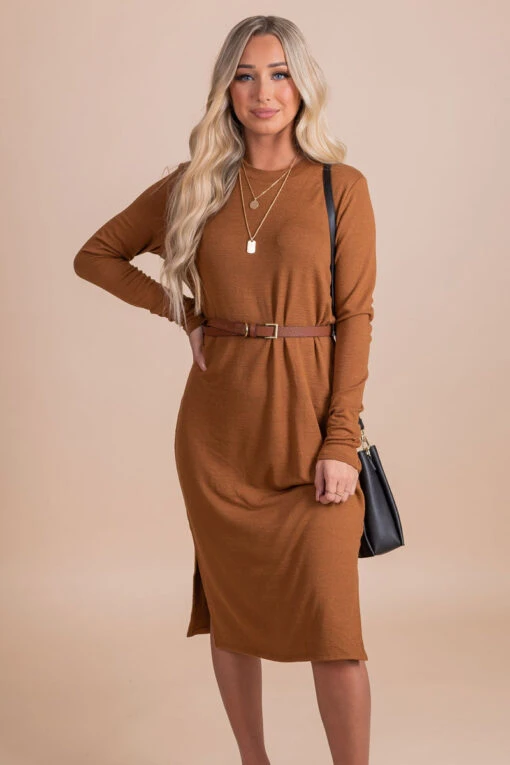 Good Company Long Sleeve Sweater Dress -Outlet Bella Ella Boutique Store orange front e0314f7b f043 4740 bdb3 d37e18c2c86f 5000x