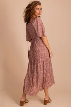 Oakley Floral Tiered Midi Dress 18 Oakley Floral Tiered Midi Dress -Outlet Bella Ella Boutique Store pink back 7e58f2a3 9c51 4188 84e7 43c2573ad0d0 5000x