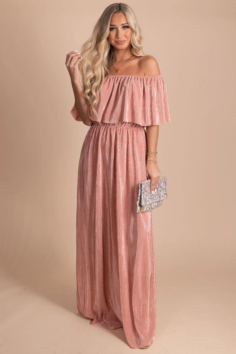 Slow Dancing Ribbed Off Shoulder Maxi Dress 10 Slow Dancing Ribbed Off Shoulder Maxi Dress - Image 8