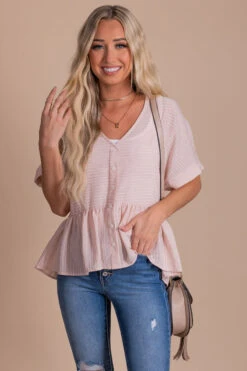 Balcony View Peplum Top