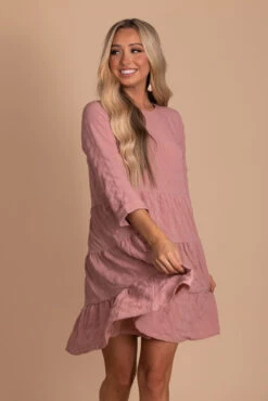 Dream Montage Long Sleeve Mini Dress