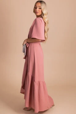 Step It Up Tiered Maxi Dress -Outlet Bella Ella Boutique Store pink side 8eee379d 0dac 46f7 94e3 8472470c89b3 5000x