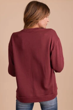 Legendary Pullover Sweater 25 Legendary Pullover Sweater -Outlet Bella Ella Boutique Store red back 765b09cc 9e64 40db 8be4 b0736df271de 5000x