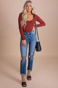 Wild Romance Long Sleeve Bodysuit -Outlet Bella Ella Boutique Store red full 3f03e9b6 efc6 4e7e b296 adafa1e9d07b 5000x