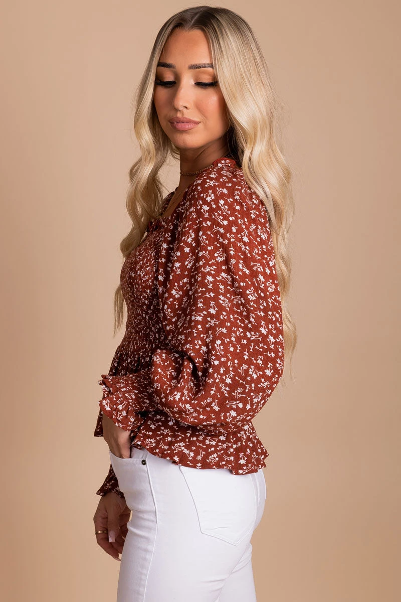 Desert Wildflower Smocked Long Sleeve Top 15 Desert Wildflower Smocked Long Sleeve Top - Image 13