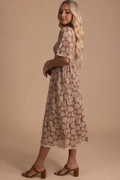 She's So Gorgeous Midi Dress -Outlet Bella Ella Boutique Store she s so gorgeous side 5000x