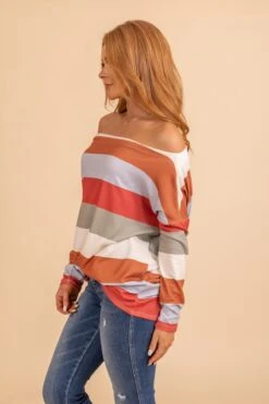 Living Loud Striped Wide Neck Top -Outlet Bella Ella Boutique Store side 9e1616ae b234 4ae4 9483 aefe5f650e04 5000x