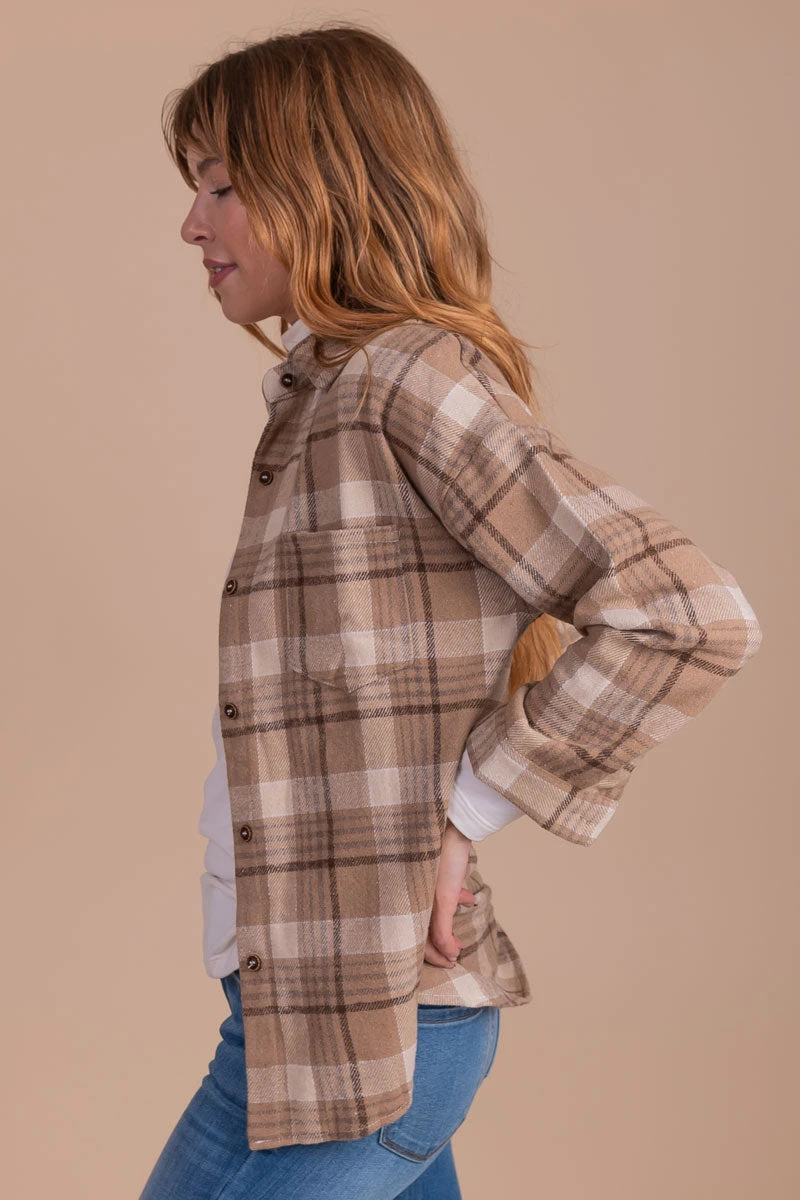 One With Nature Plaid Button Up Top 8 One With Nature Plaid Button Up Top - Image 6