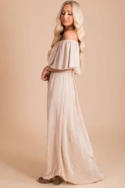 Slow Dancing Ribbed Off Shoulder Maxi Dress 25 Slow Dancing Ribbed Off Shoulder Maxi Dress -Outlet Bella Ella Boutique Store slow dancing light pink side 5000x