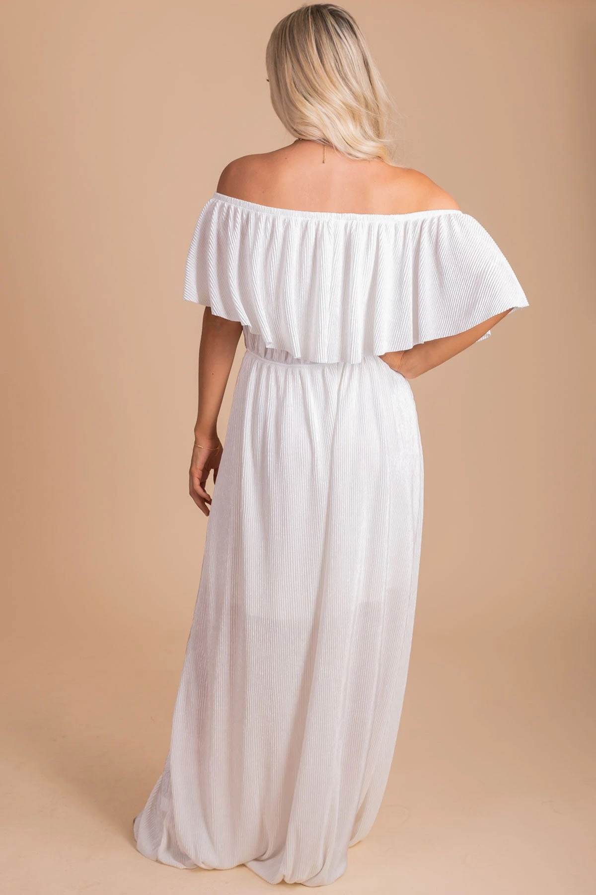 Slow Dancing Ribbed Off Shoulder Maxi Dress 6 Slow Dancing Ribbed Off Shoulder Maxi Dress - Image 4