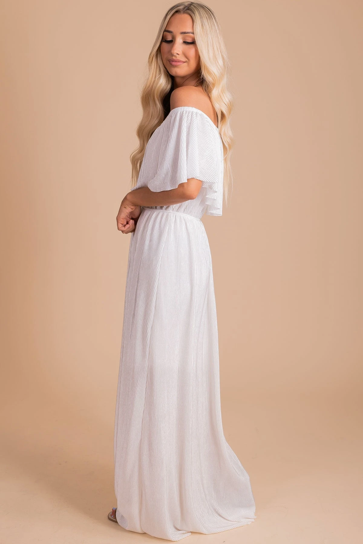 Slow Dancing Ribbed Off Shoulder Maxi Dress 5 Slow Dancing Ribbed Off Shoulder Maxi Dress - Image 3