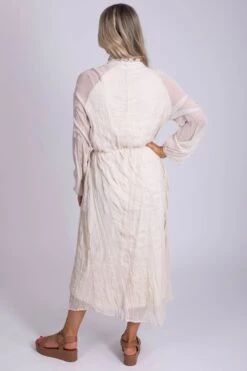 So Divine Midi Dress - Off White -Outlet Bella Ella Boutique Store so divine back 5000x