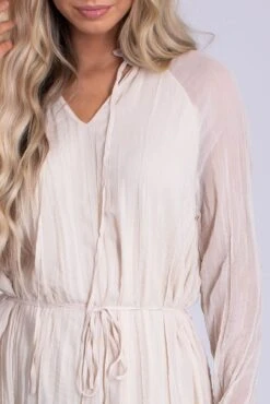 So Divine Midi Dress - Off White -Outlet Bella Ella Boutique Store so divine detail 5000x