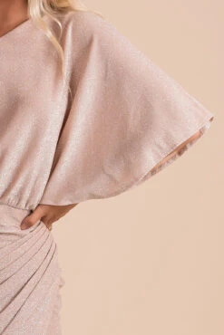 Stardust Soul One-Shoulder Midi Dress -Outlet Bella Ella Boutique Store stardust soul detail 5000x