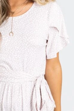 Stealing Time Patterned Knee-Length Dress -Outlet Bella Ella Boutique Store stealing time detail 5000x