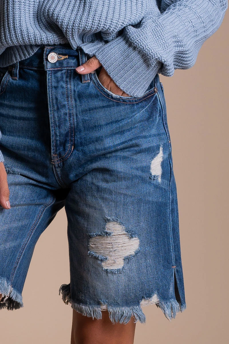 Sunny Vibes KanCan Denim Shorts - Blue 5 Sunny Vibes KanCan Denim Shorts - Blue - Image 3