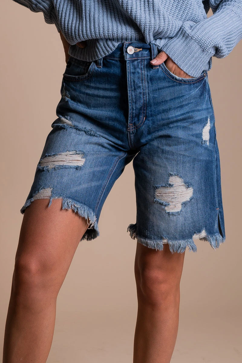 Sunny Vibes KanCan Denim Shorts - Blue 3 Sunny Vibes KanCan Denim Shorts - Blue
