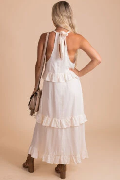 Sweet Tide Tiered Maxi Dress -Outlet Bella Ella Boutique Store sweet tide back 5000x