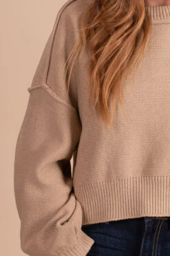 Never Let Me Go Cropped Sweater 20 Never Let Me Go Cropped Sweater -Outlet Bella Ella Boutique Store tan detail 11e1c247 5f8e 41f2 8994 0b86135ca514 5000x