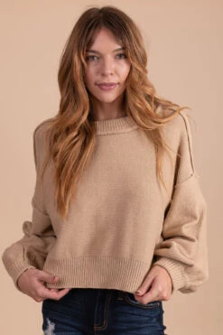 Never Let Me Go Cropped Sweater 18 Never Let Me Go Cropped Sweater -Outlet Bella Ella Boutique Store tan main 4f3f7c48 69c6 4aa8 9c6b 95621e402304 5000x