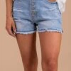 The Sun Will Shine KanCan Denim Shorts - Blue -Outlet Bella Ella Boutique Store the sun will shine front 5000x