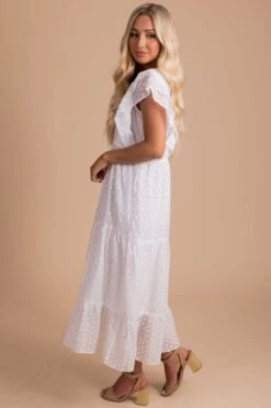 Time After Time Maxi Dress 40 Time After Time Maxi Dress -Outlet Bella Ella Boutique Store time after time white side 5000x