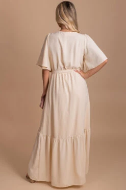 Step It Up Tiered Maxi Dress -Outlet Bella Ella Boutique Store white back 51726e33 eb09 4253 b4a2 89a53d5649aa 5000x