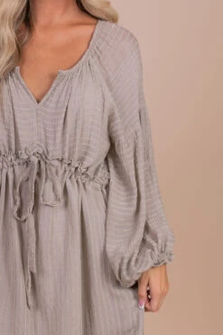 My Favorite Hello Long Sleeve Maxi Dress -Outlet Bella Ella Boutique Store white detail 75bfa726 3495 4029 88d8 e3654f105f52 5000x