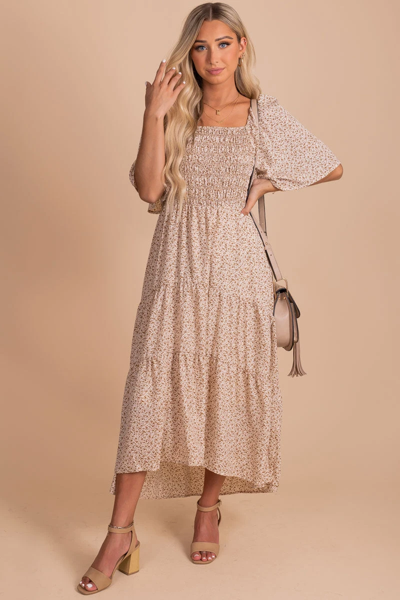 Oakley Floral Tiered Midi Dress 3 Oakley Floral Tiered Midi Dress