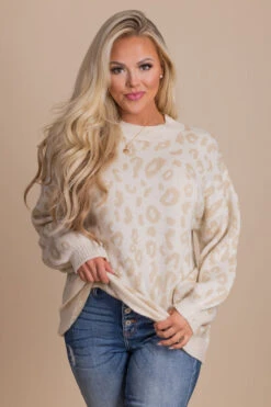 Wild And Free Animal Print Sweater 20 Wild And Free Animal Print Sweater -Outlet Bella Ella Boutique Store white main 76c919c4 2716 4f81 82ec 57eb23b4ee4c 5000x
